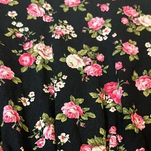 Zara black dress with pink flowers size XS in great condition only worn once